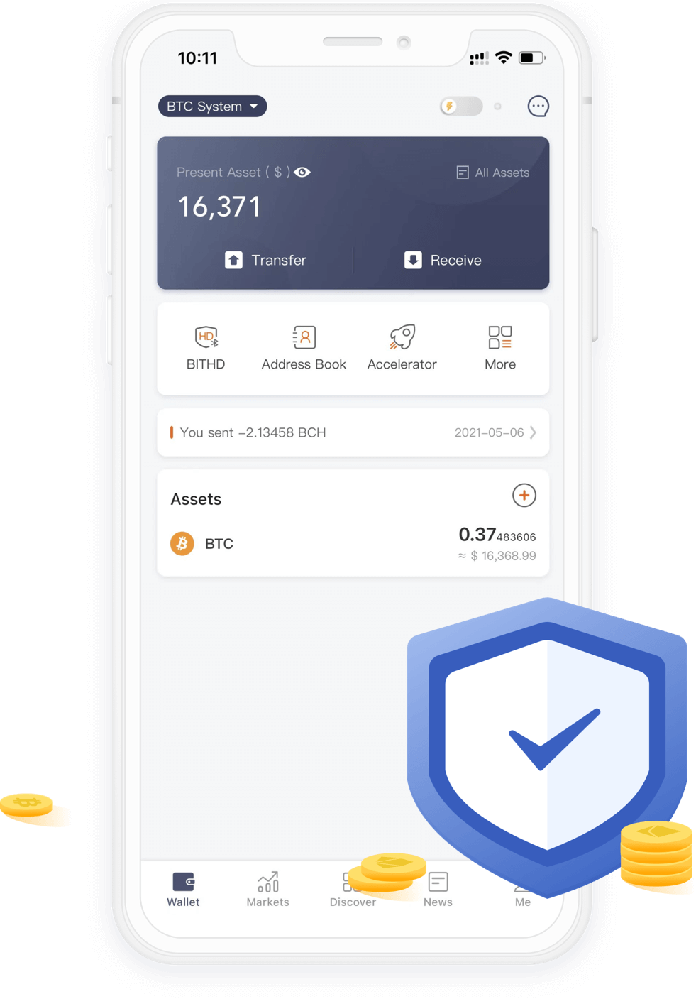 k豆钱包 App · 资产管理与安全防护