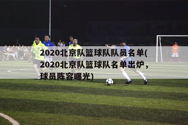 2020北京队篮球队队员名单(2020北京队篮球队名单出炉，球员阵容曝光)